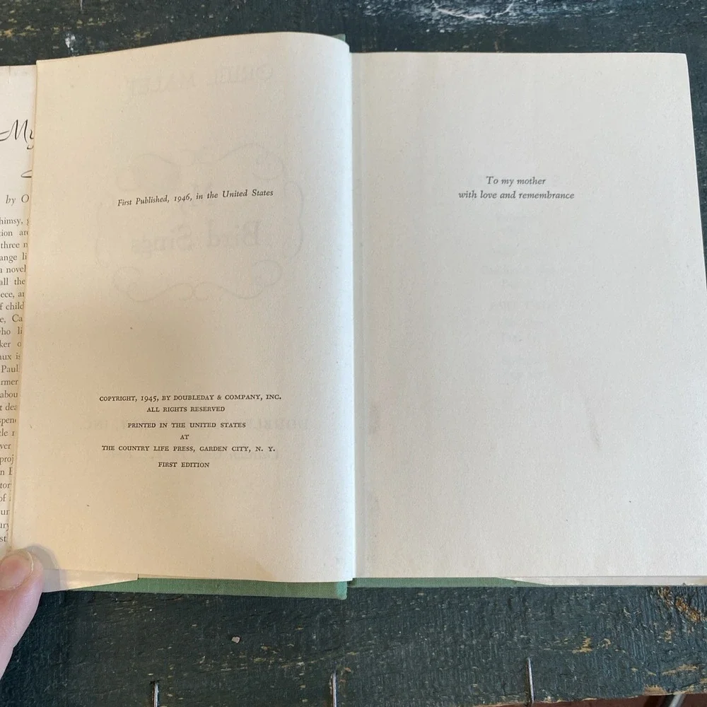 My Bird Sings by Oriel Malet 1946 First Edition Dust Jacket Hardcover RARE‎